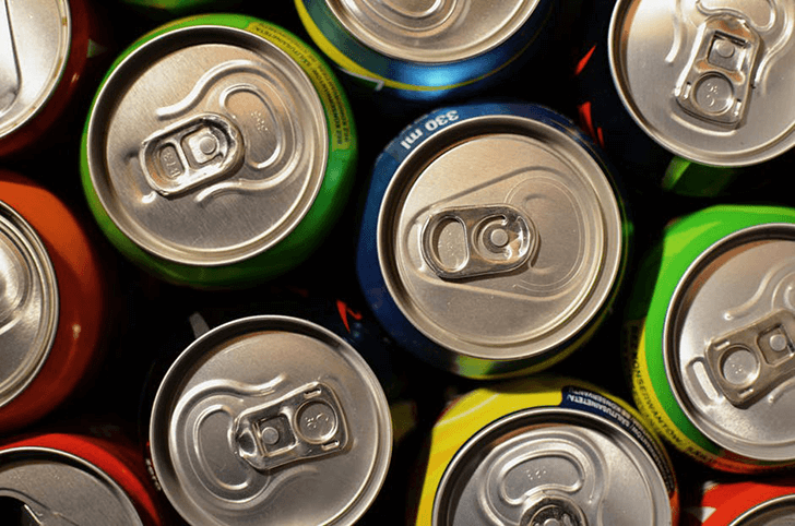 One aluminum can uses about 5% of the energy it takes to make a new can