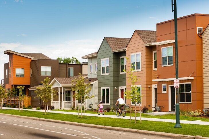 Row of houses in Denver Colorado